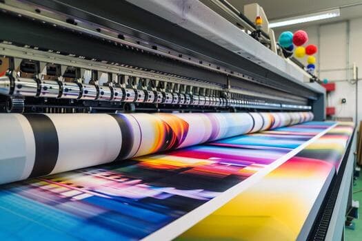 Imprimerie professionnelle en action